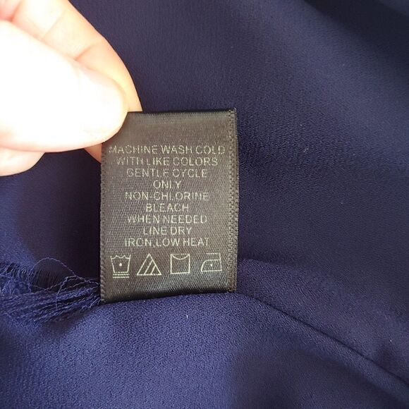 Max Studio London Women's Boho Dress Blue and White Floral Size XS - Picture 11 of 11